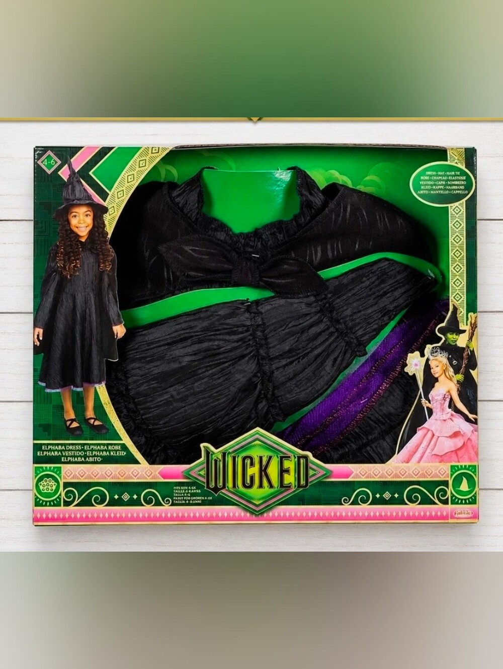 NWT Universal's Wicked Size 4-6 Deluxe Elphaba Black Defying Gravity Costume